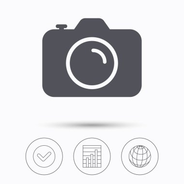 Kamera simgesi. Profesyonel photocamera işareti.