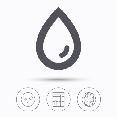 Su damla simgesi. Doğal su işareti.
