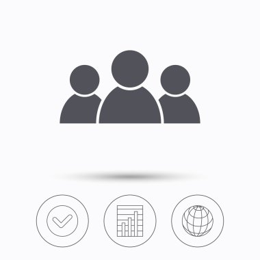 İnsanlar simgesi. Grup insanlar işareti.