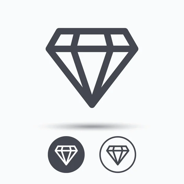 Diamant pictogram. Sieraden Edelsteen teken. — Stockvector