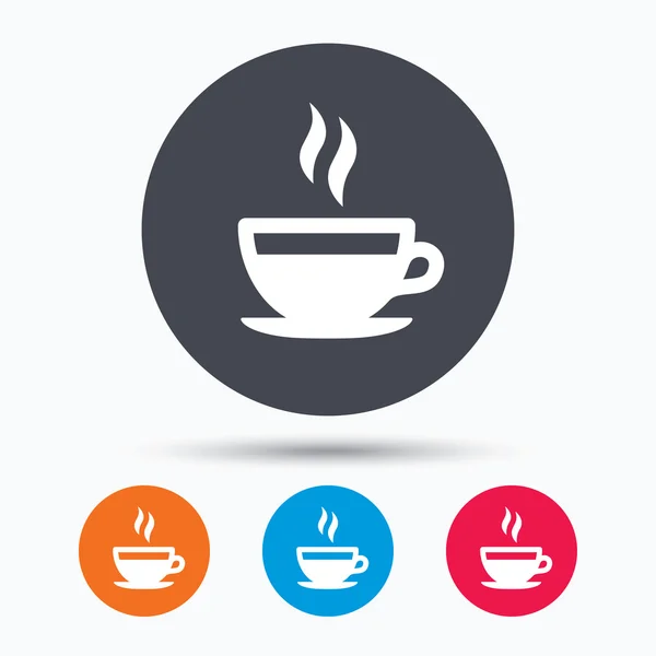 Kahve fincanı simge. Sıcak çay içmek işareti. — Stok Vektör