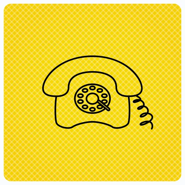 Icono del teléfono retro. Signo telefónico antiguo . — Vector de stock