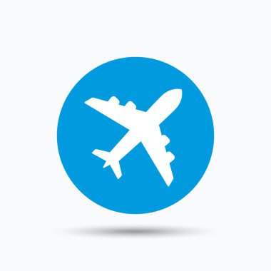 Uçak simgesi. Uçuş taşıma işareti.