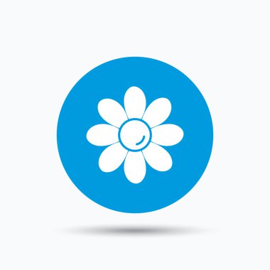 Çiçek simgesi. Çiçekçi bitki yaprakları işareti ile.