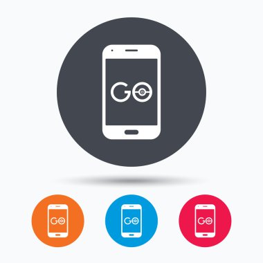 Smartphone oyun simgesi. Sembol gitmek.
