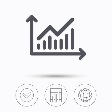 Grafik simgesi. İş analizi işareti grafik.