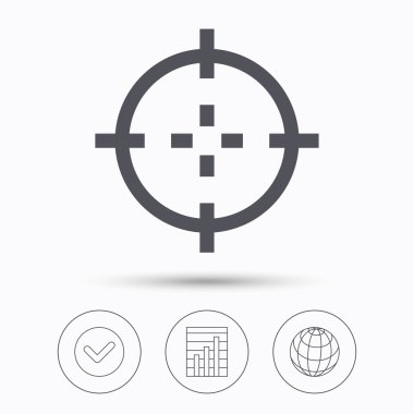 Hedef simgesi. Crosshair amaç işareti.