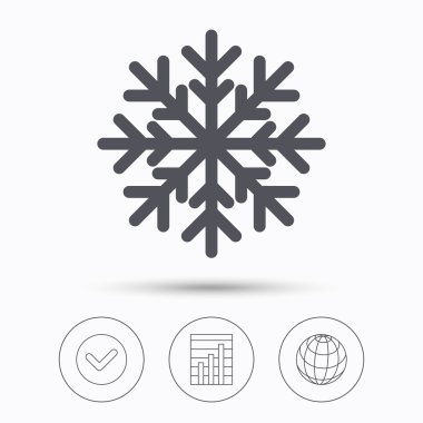 Kar tanesi simgesi. Klima işareti.