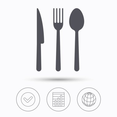 Çatal, bıçak ve kaşık simgeler. Çatal bıçak takımı işareti.