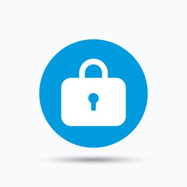 Kilit simgesi. Gizlilik soyunma işareti.