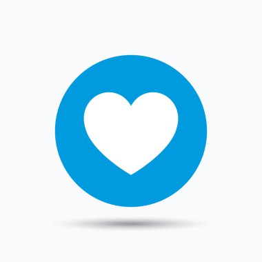 Kalp simgesi. Romantik aşk işareti.