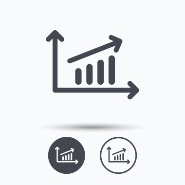 Grafik simgesi. İş analizi işareti grafik.