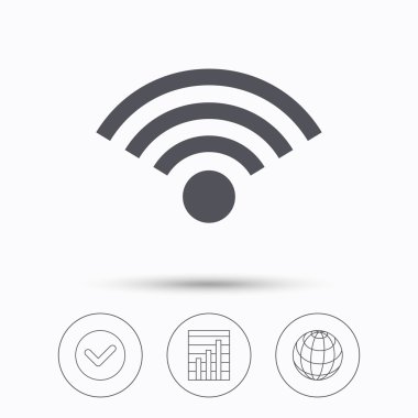WiFi simgesi. Kablosuz Internet işareti.