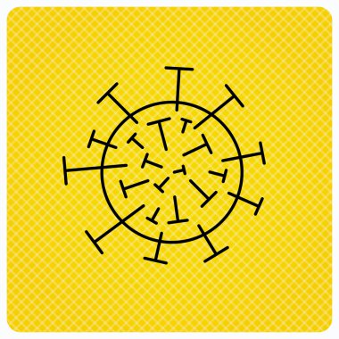 Virüs simgesi. Moleküler hücre işareti.