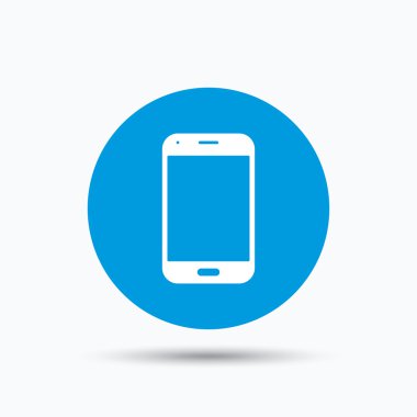 Akıllı telefon simgesi. Cep telefonu iletişim.