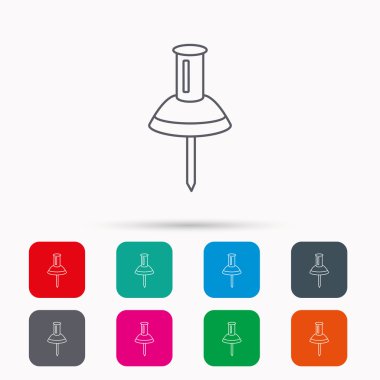 Raptiye simgesini. PIN aracı işareti.