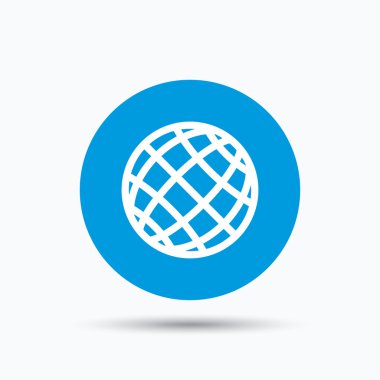 Küre simgesi. Dünya ya da Internet işareti.