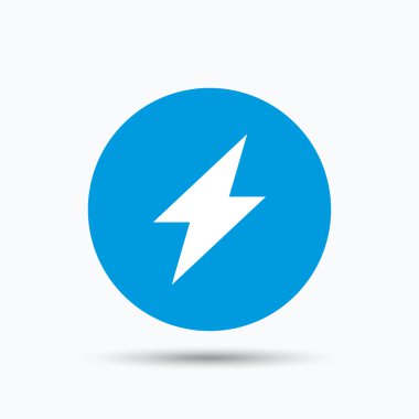 Yıldırım ikonuna. Elektrik enerji güç işareti.