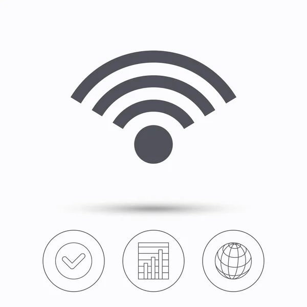 WiFi pictogram. Draadloze internet teken. — Stockvector