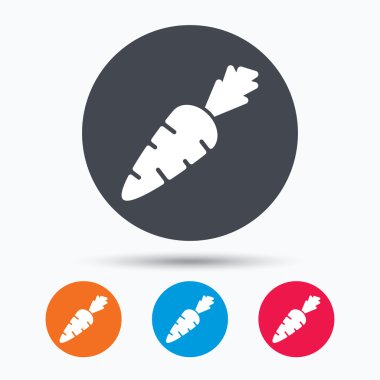 Havuç simgesi. Doğal sebze işareti.