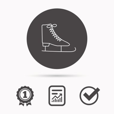 Buz pateni simgesi. Buz pateni ekipman işareti.