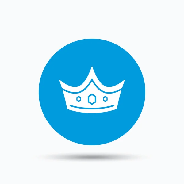 Crown icon. Royal throne leader sign. — Stock Vector