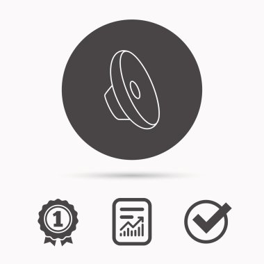 Ses simgesi. Ses hoparlör işareti.