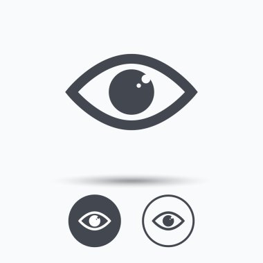 Göz simgesini. Gözün görme işareti.