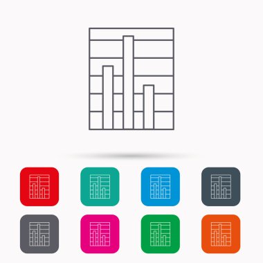 Grafik simgesini. Grafik diyagramı işareti.