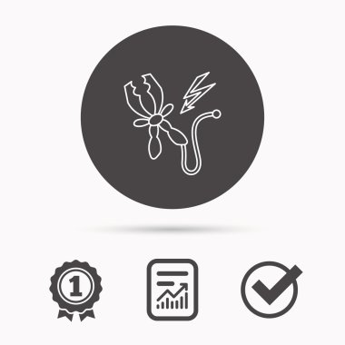 Terminal elektrik simgesi. Pilin şarj edilmesi.