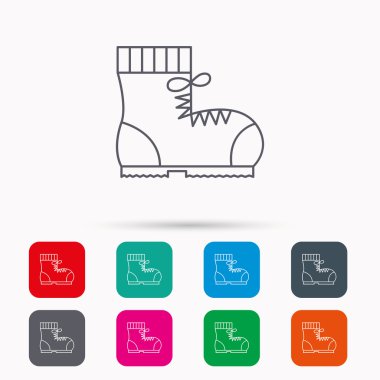 Önyükleme simgesi. Yürüyüş ya da iş ayakkabı işareti.