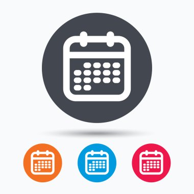 Takvim simgesini. Olaylar uyarı mektubu işareti.