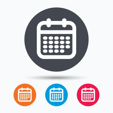 Takvim simgesini. Olaylar uyarı mektubu işareti.