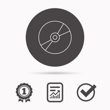 CD veya Dvd simgesini. Multimedya işareti.