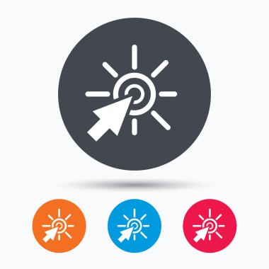 Simgesini tıklatın. Bilgisayar fare imleç işareti.