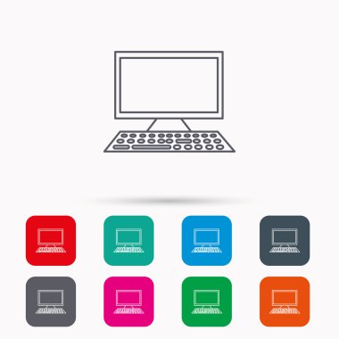 Bilgisayar Pc kutsal kişilerin resmi. Geniş ekran görüntü işareti.