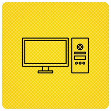 Bilgisayar Pc kutsal kişilerin resmi. Geniş ekran görüntü işareti.