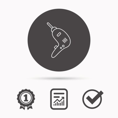 Matkap aracı simgesi. Elektrik jack-çekiç işareti.