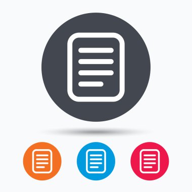 Dosya simgesi. Belge sayfa işareti.