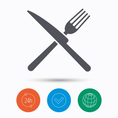 Çatal ve bıçak simgeler. Çatal bıçak takımı işareti.