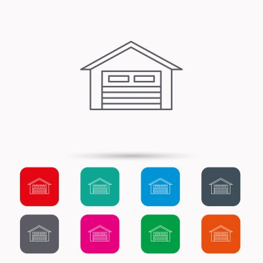 Otomatik garaj simgesi. Park işareti taşıma.