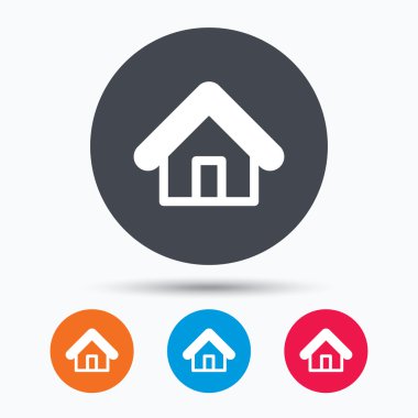 Ev simgesini. Ev bina oturum.