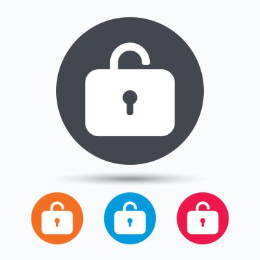 Kilit simgesi. Gizlilik soyunma işareti.