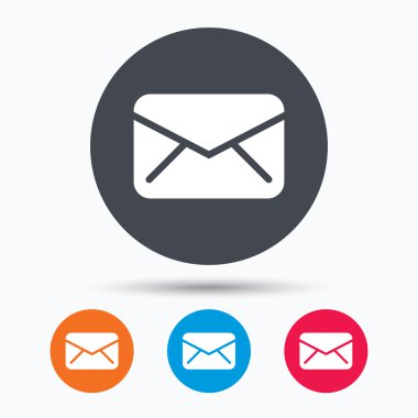 Zarf simgesi. İleti işaret gönder.