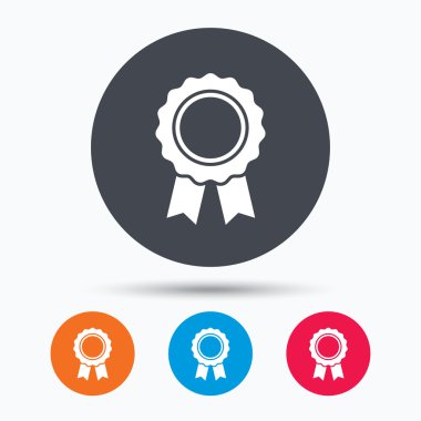 Madalya simgesi. Kazanan ödül amblemi işareti.