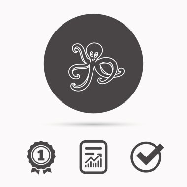 Ahtapot simgesi. Okyanus devilfish işareti.