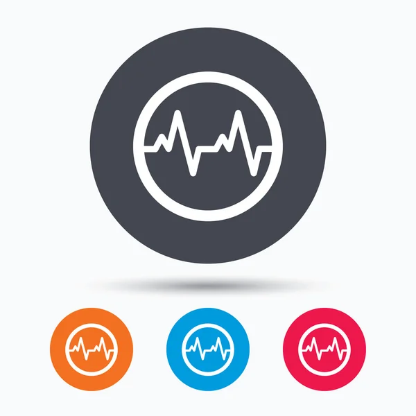 Heartbeat icon. Cardiology symbol. — Stock Vector