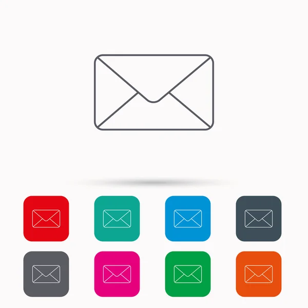 Envolvente icono de correo. Señal de correo electrónico . — Vector de stock