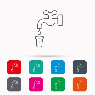 Su simge kaydetmek. Damla işaretiyle vinç.