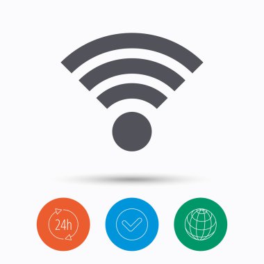 WiFi simgesi. Kablosuz Internet işareti.